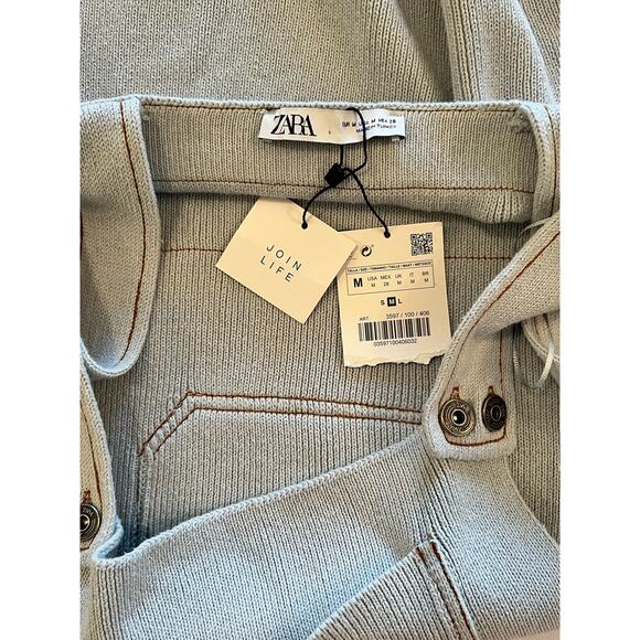 Zara Light Blue Denim Romper - Picture 3 of 7